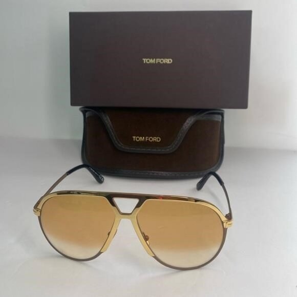 New Authentic TOM FORD Xavier FT1060/S 30F aviator sunglass gold main image 7